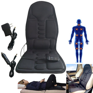 Practical Multifunctional Car Chair Body Massage Heat Mat Seat Cover Cushion Neck Pain Lumbar Support Pad Back Massager