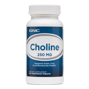 Free Shipping Choline 250 mg Supports brain liver & cardiovascular health 100 pcs