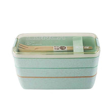 Charger l&#39;image dans la galerie, 900ml Healthy Material Lunch Box 3 Layer Wheat Straw Bento Boxes Microwave Dinnerware Food Storage Container Lunchbox