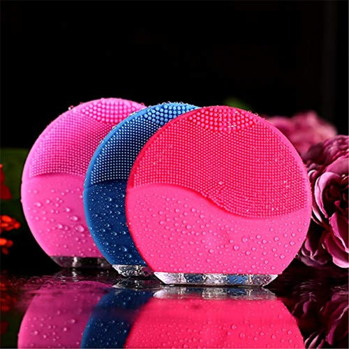 3 color  Skin care Mini electric facial cleaning massage brush sonic face washing machine waterproof silicone face cleanser