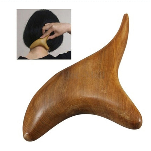 1Pcs Triangle Trigeminal Body Relax Fragrant Wood Neck Shiatsu Reflexology Wooden SPA Therapy Massager for Blood Circulation