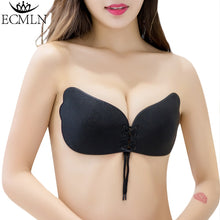 Charger l&#39;image dans la galerie, Women Invisible Bra Super Push Up Seamless Self-Adhesive Sticky Wedding Party Front Strapless A B C D Cup Fly Bra