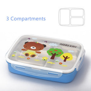 ONEUP bento Lunch box 304Stainless steel cute cartoon Kids Portable Picnic School Healthy eco-friendly Food Storage containers