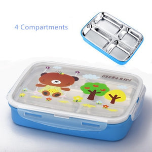 ONEUP bento Lunch box 304Stainless steel cute cartoon Kids Portable Picnic School Healthy eco-friendly Food Storage containers