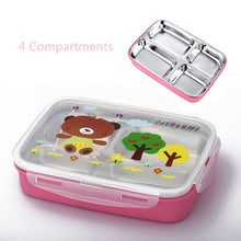 Charger l&#39;image dans la galerie, ONEUP bento Lunch box 304Stainless steel cute cartoon Kids Portable Picnic School Healthy eco-friendly Food Storage containers