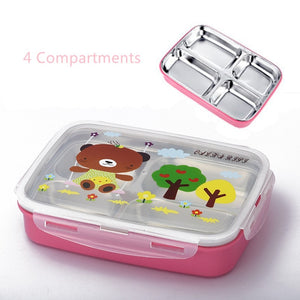 ONEUP bento Lunch box 304Stainless steel cute cartoon Kids Portable Picnic School Healthy eco-friendly Food Storage containers