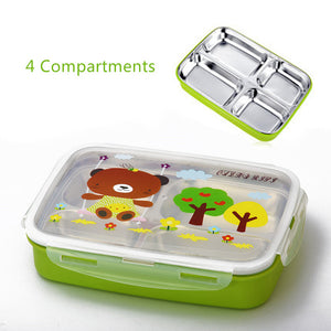 ONEUP bento Lunch box 304Stainless steel cute cartoon Kids Portable Picnic School Healthy eco-friendly Food Storage containers