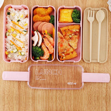 Charger l&#39;image dans la galerie, 900ml Healthy Material Lunch Box 3 Layer Wheat Straw Bento Boxes Microwave Dinnerware Food Storage Container Lunchbox