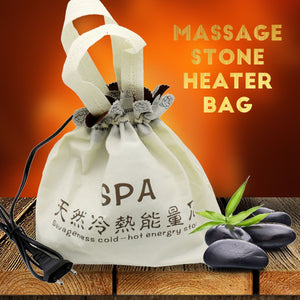 Natural Massage hot stone massage lava Natural Energy massage stone set hot spa rock basalt stone massage with heater bag 220V