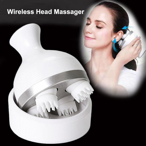 Waterproof Electric Head Massage Wireless Scalp Massager Prevent Hair Loss Body Deep Tissue Kneading Vibrating Health Care New