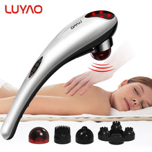 Charger l&#39;image dans la galerie, LUYAO 4 In 1 Electric Neck Massager Hammer Massage Back Relax Multifunctional Cervical Vertebra Roller Massage Stick